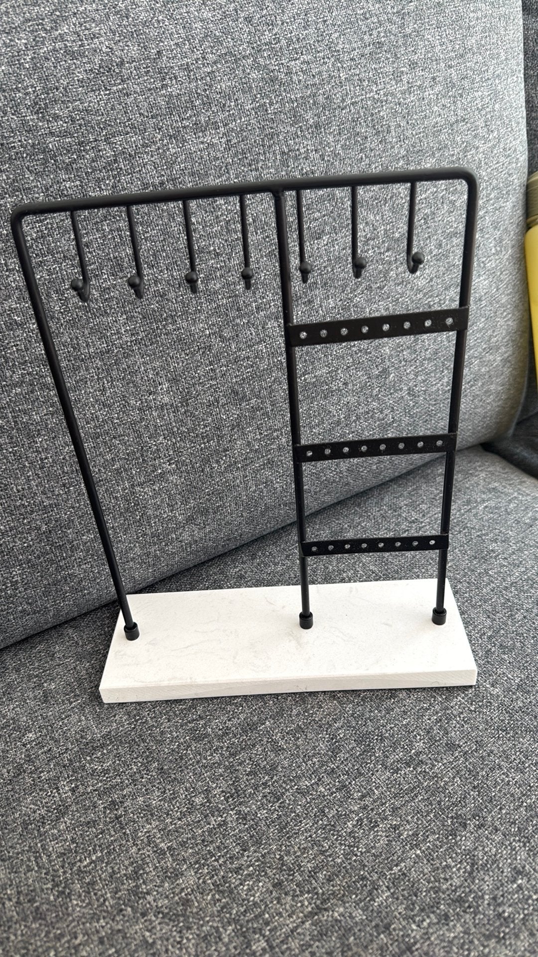 Sieradenrek met marmer onder blad, Sieraden, Tassen en Uiterlijk, Kettinghangers, Ophalen, Zo goed als nieuw, Zwart, Overige materialen