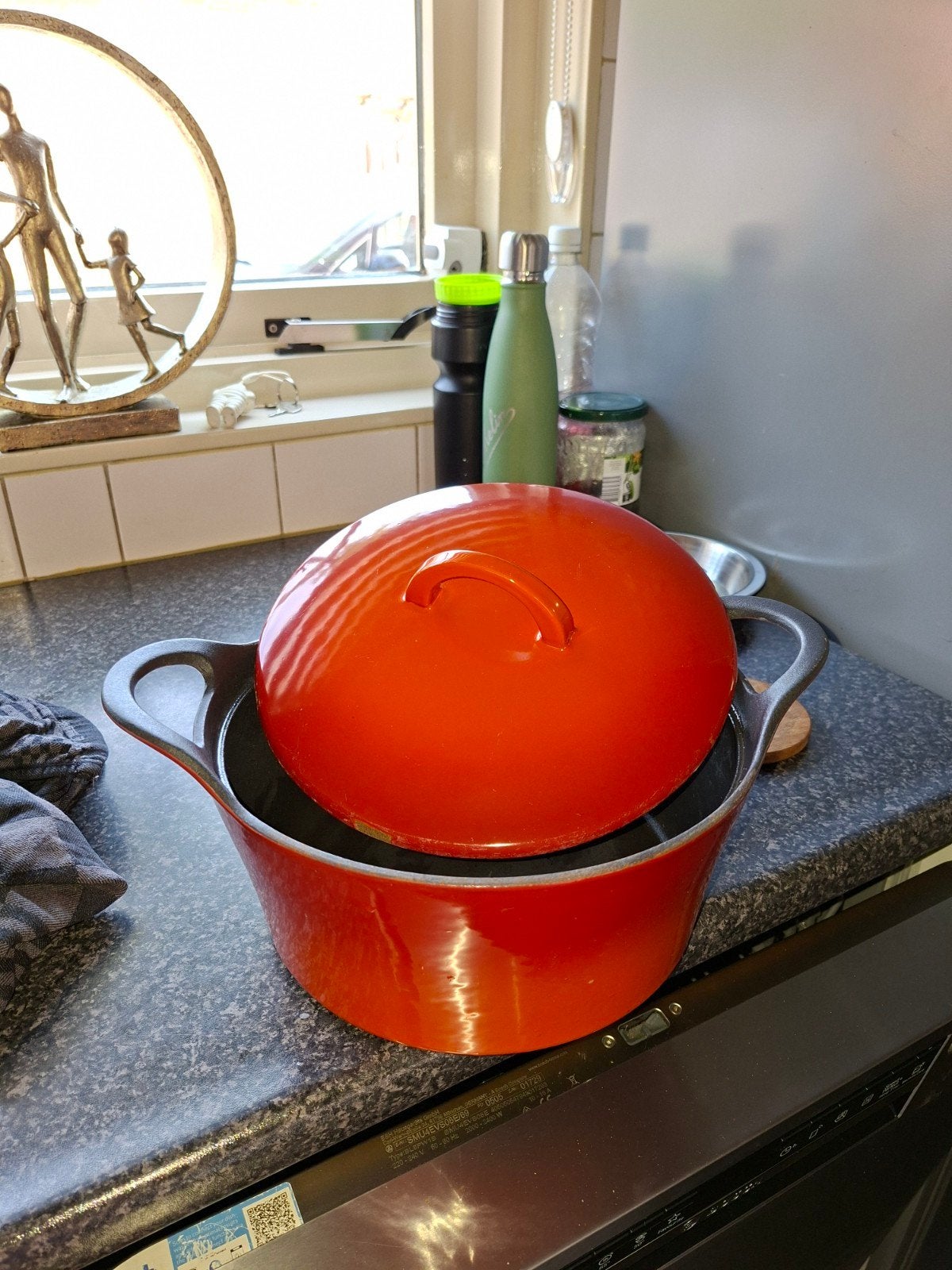 Hackman Gietijzeren Braadpan - Rood, 25 cm, Ophalen, Gebruikt