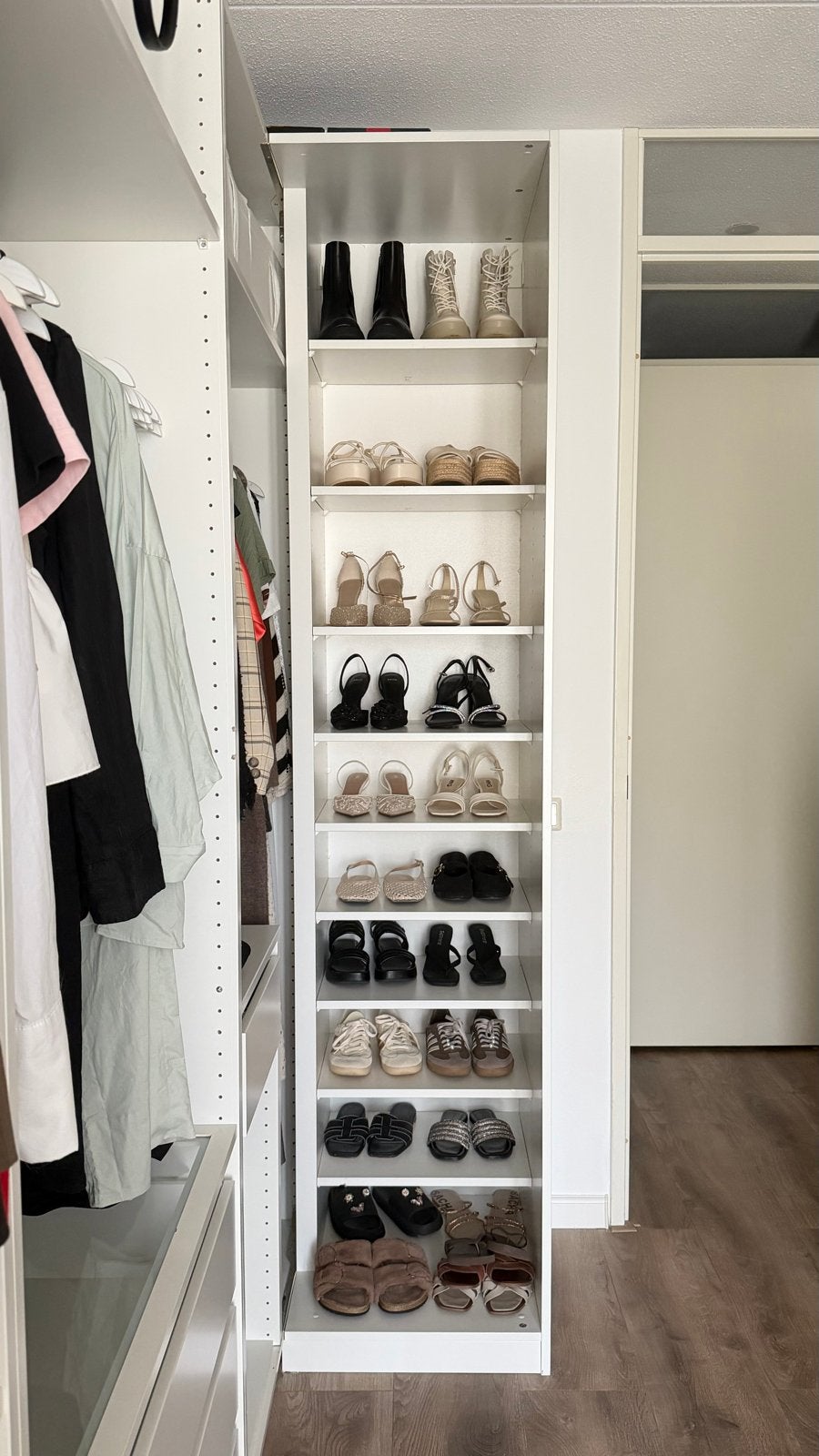 Ikea Pax hoekelement met 9 planken, Ophalen, Met plank(en), Gebruikt, 200 cm of meer