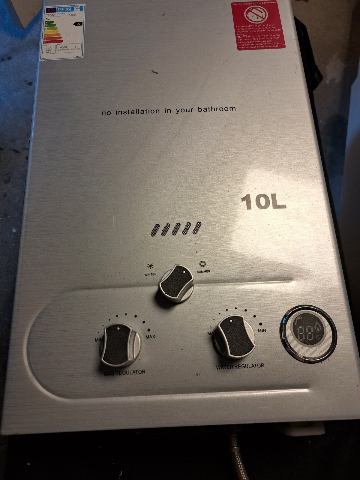 10L Gas Geiser - Compact en Efficiënt Warm Water, Doe-het-zelf en Verbouw, Geisers en Boilers, Minder dan 20 liter, Ophalen of Verzenden