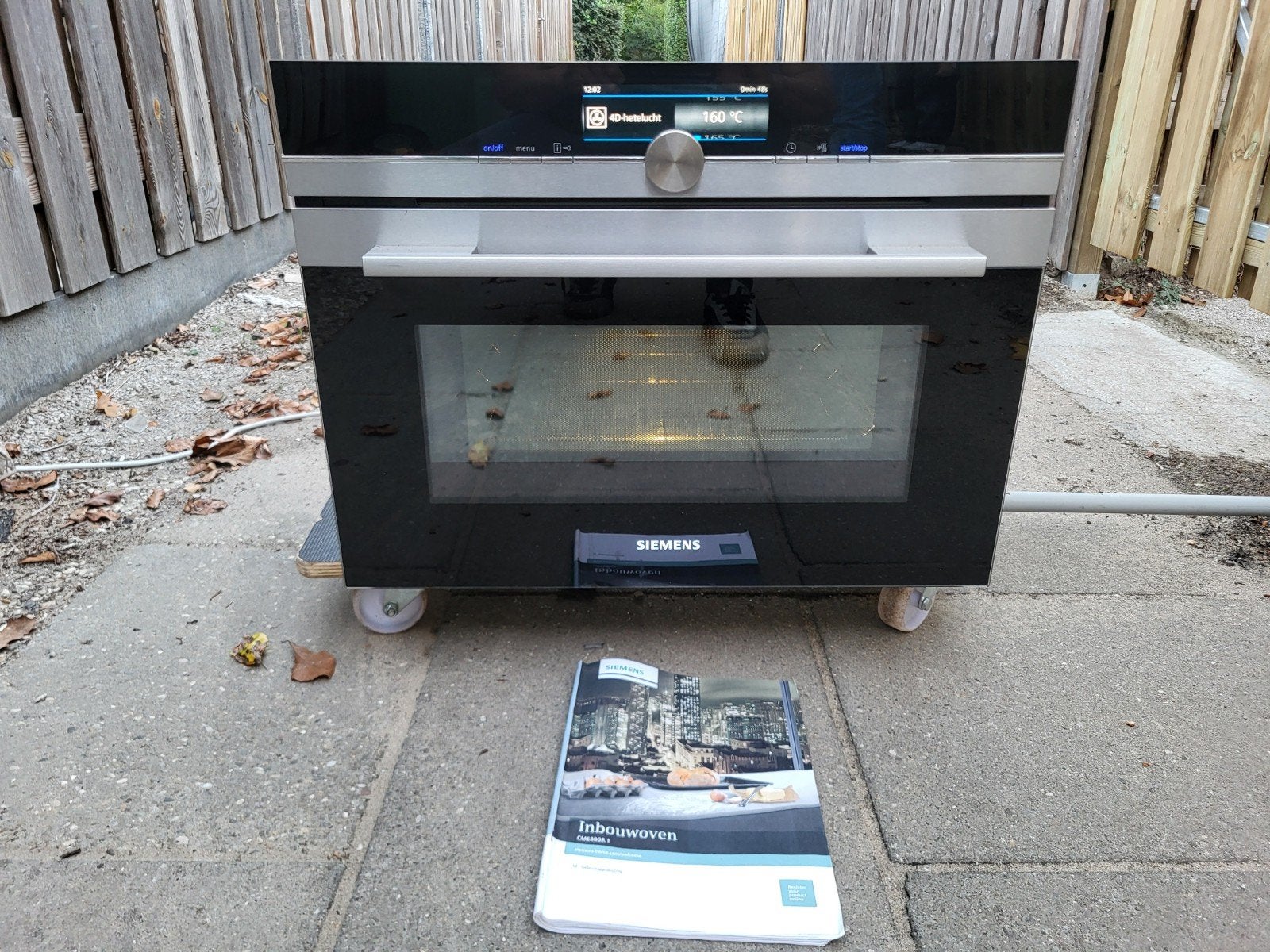 SIEMENS INBOUW COMBI OVEN MAGNETRON MET PYROLYSE ZELFREINIGE, Ophalen of Verzenden, Zo goed als nieuw, Hete lucht