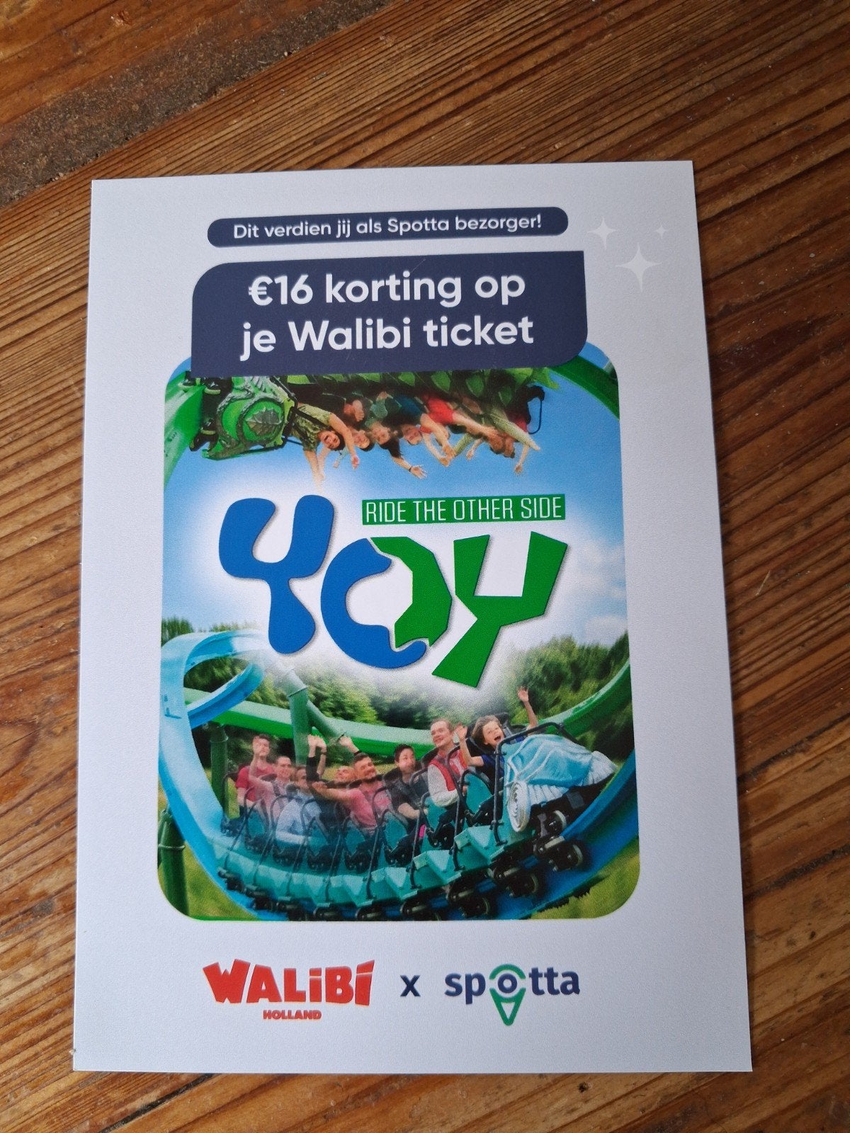 16 euro korting voor Walibi voor 4 personen, Drie personen of meer, Kortingskaart