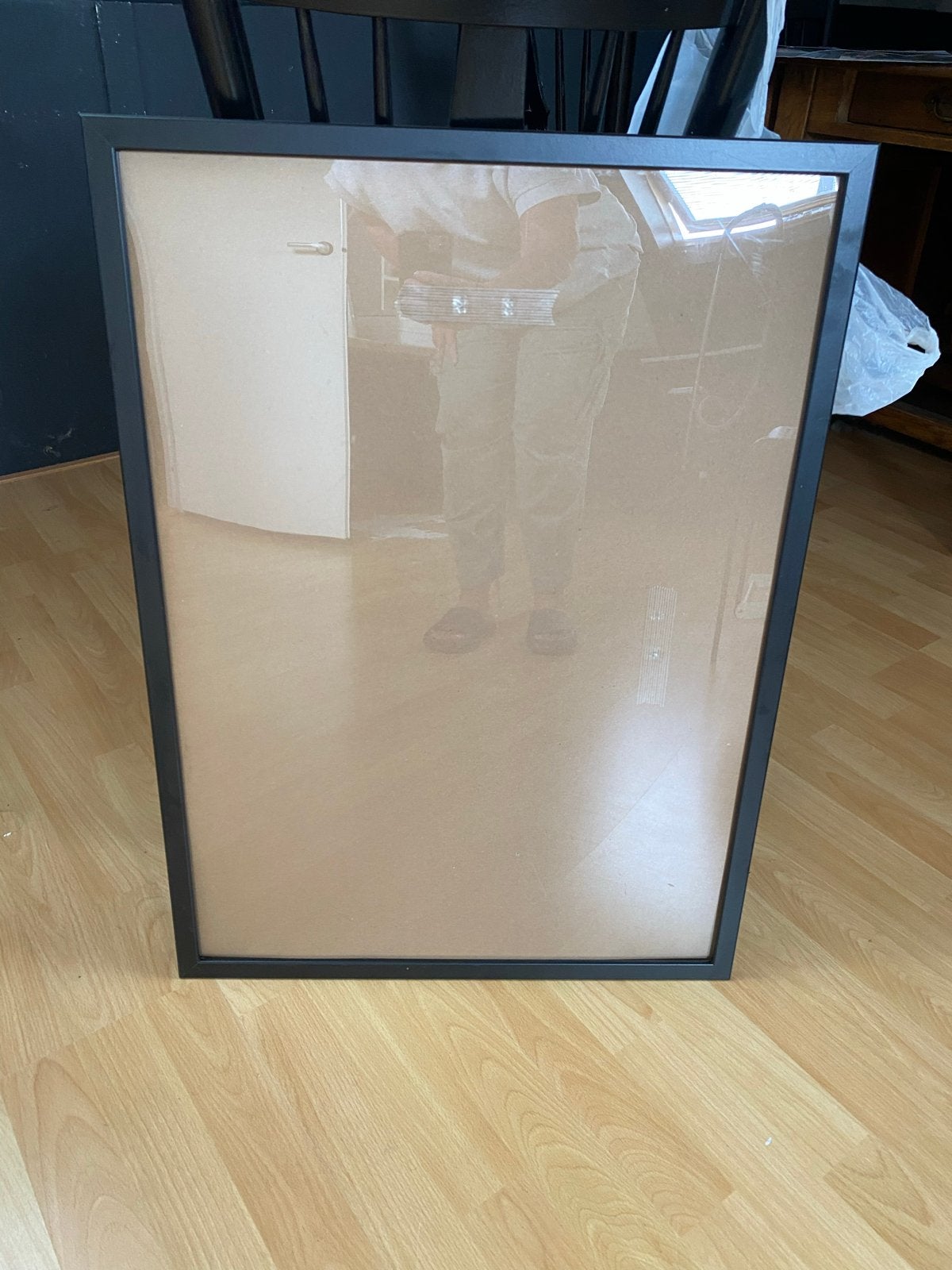 IKEA FISKBO fotolijst zwart - 50x70 cm, Huis en Inrichting, Ophalen, Kunststof, Gebruikt, Fotolijst