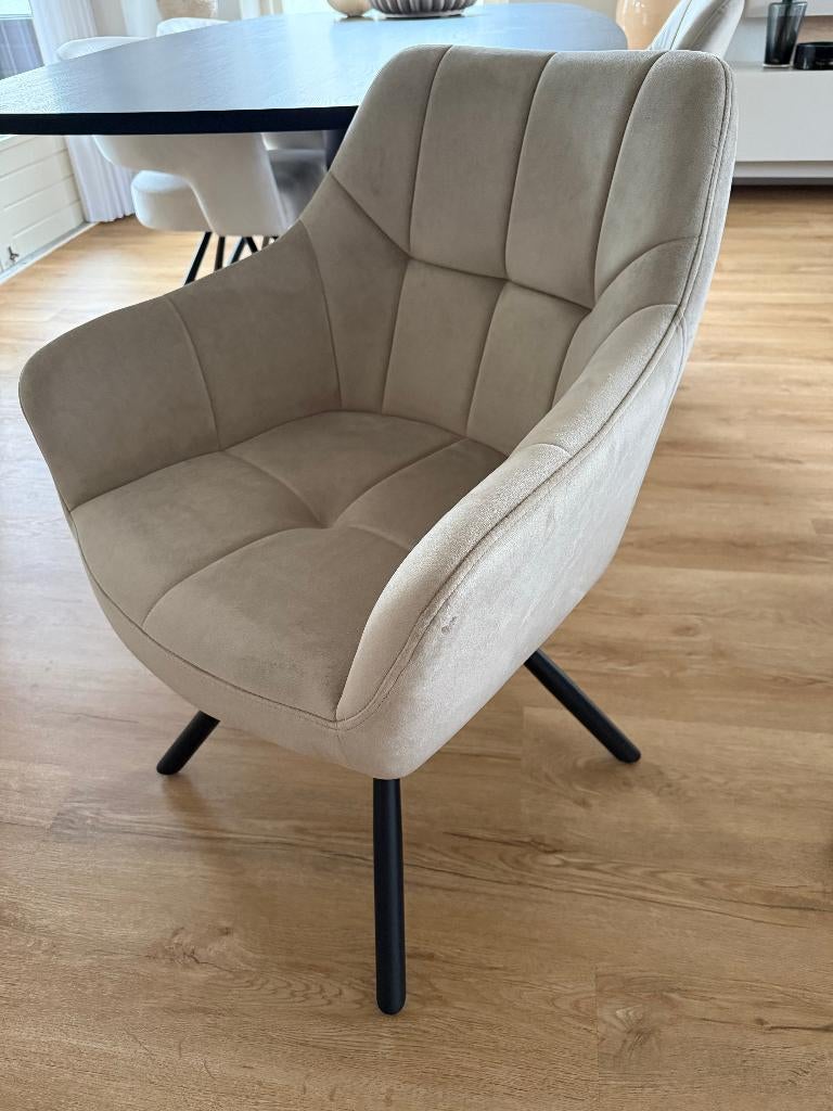 6 nieuwe Eetkamerstoelen met 180 graden draaisysteem, Huis en Inrichting, Stoelen, Nieuw, Vijf, Zes of meer stoelen, Metaal, Overige materialen