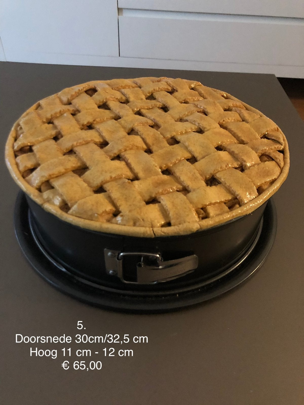 Brocante sier appeltaarten in bakblik. Extra groot!!!, Huis en Inrichting, Woonaccessoires | Overige, Ophalen, Nieuw