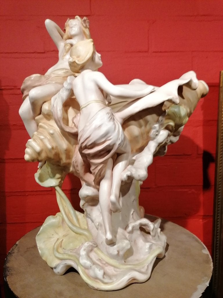 grote art nouveau royal dux groep, Ophalen