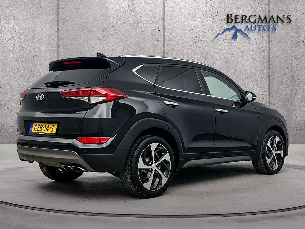 Hyundai Tucson - 1.6 T-GDi Premium 4WD // LEDER // STOEL VER, Gebruikt, 4 cilinders, Zwart, Leder