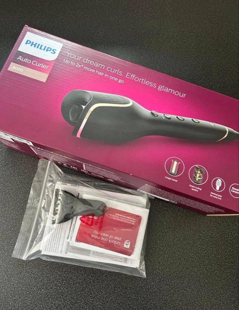 Philips Auto Curler 8000 - NIEUW, Ophalen of Verzenden, Zo goed als nieuw, Haarverzorging
