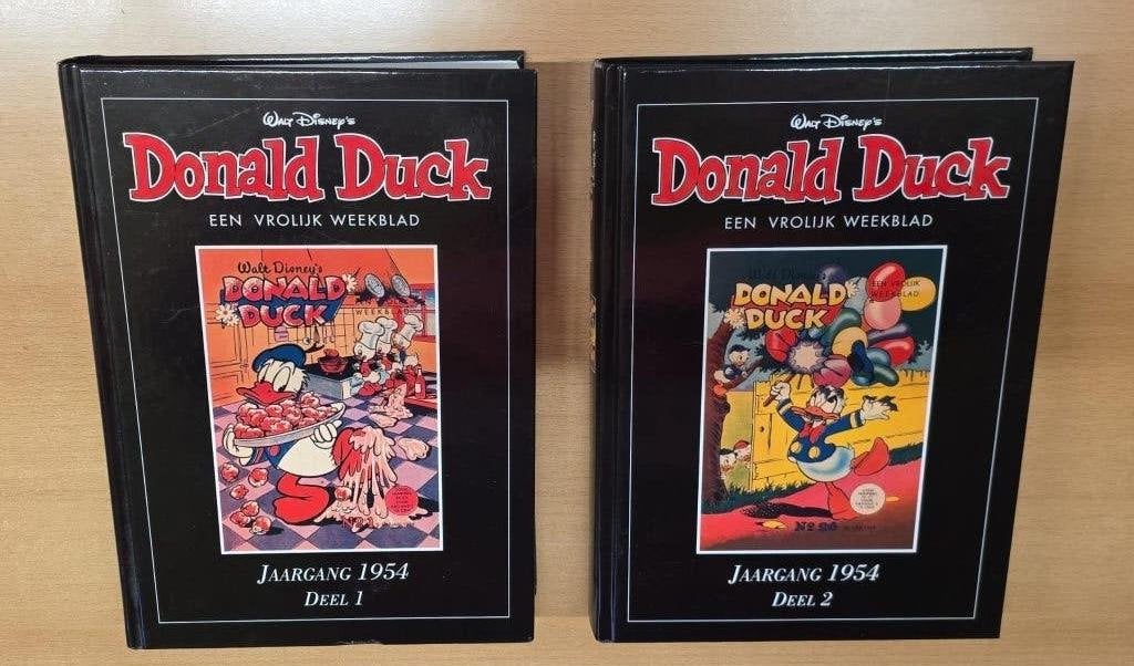 Donald Duck Jaargang 1954 Deel 1 en 2, Gelezen, Complete serie of reeks, Walt Disney, Ophalen of Verzenden