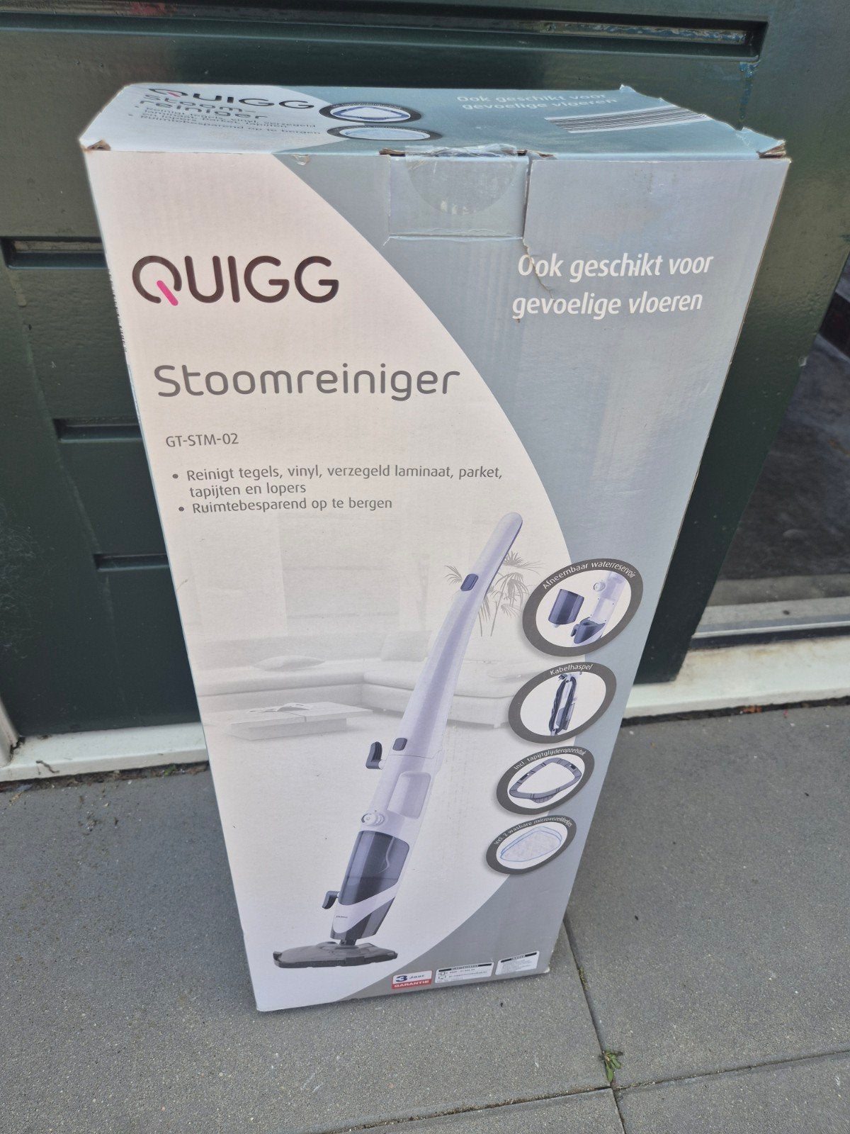 QUIGG Stoomreiniger GT-STM-02 - Nieuw en Ongebruikt, Witgoed en Apparatuur, Stofzuigers, Ophalen, Overige merken, Nieuw, Stoomreiniger