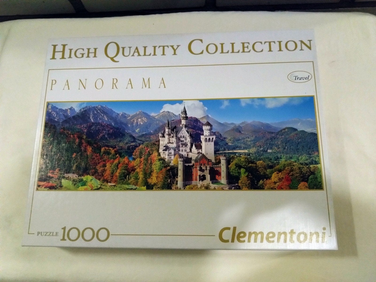 Clementoni Panorama Puzzel Neuschwanstein 1000 stukjes, Ophalen of Verzenden, 500 t/m 1500 stukjes, Gebruikt, Legpuzzel