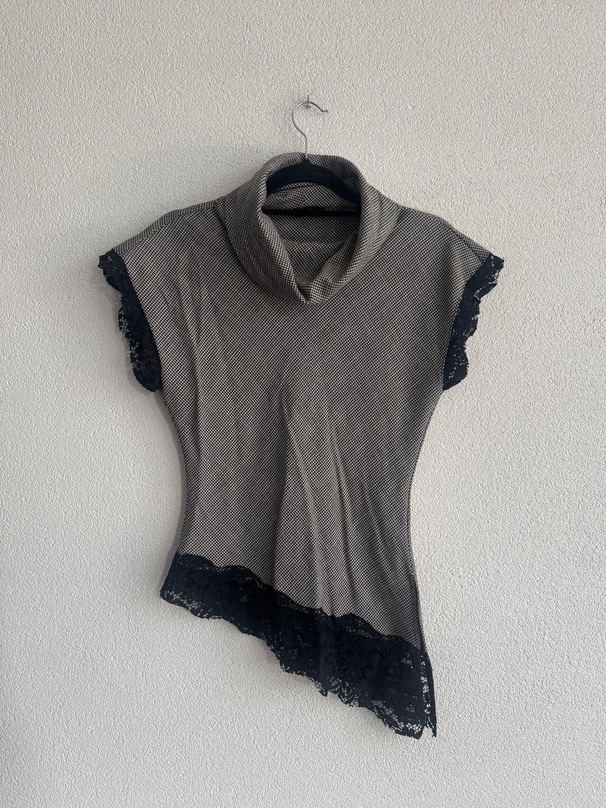 Zara asymmetrische top met geruite print, Bruin, Zara, Ophalen of Verzenden, Zo goed als nieuw