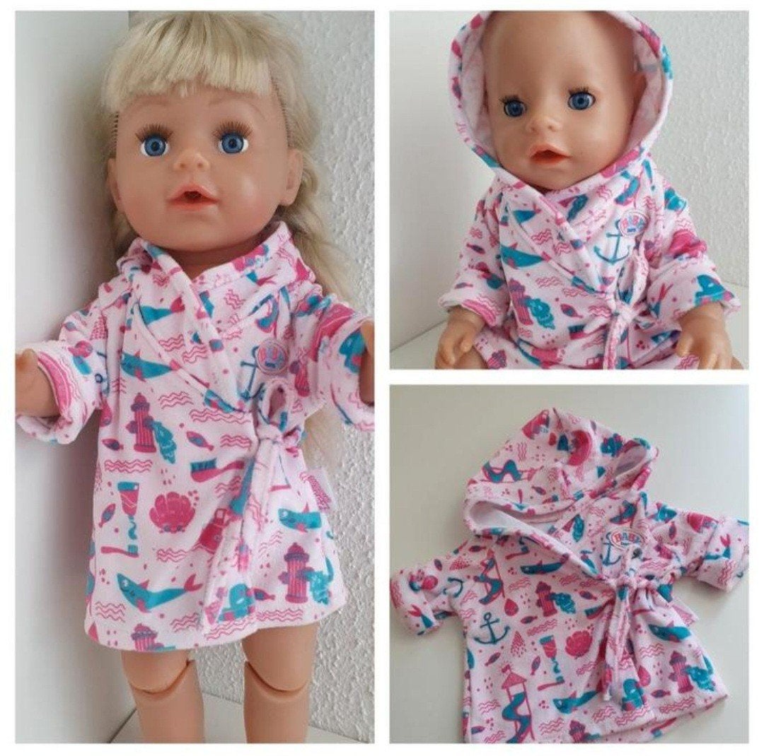 Baby born kleertjes badjasje Babyborn.

Excl.poppen 43 cm., Ophalen of Verzenden, Zo goed als nieuw, Babypop