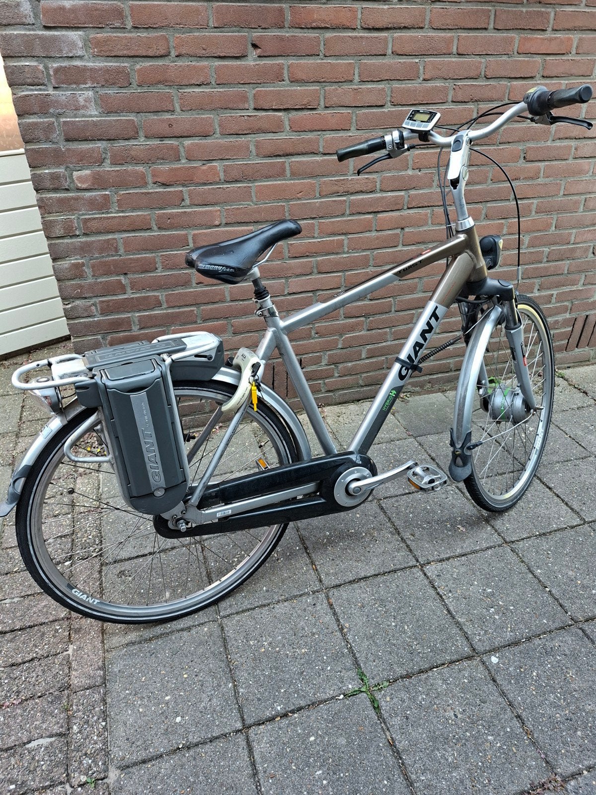 Giant twist double electrische herenfiets, Ophalen, Gebruikt, Velgrem, Versnellingen