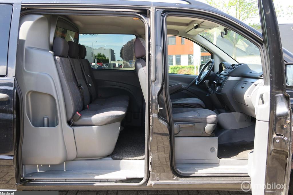 Mercedes Vito Bestel 109 CDI 320 Lang DC luxe DUBBEL CABINE, Auto's, Gebruikt, Zwart, Bedrijf, 6 stoelen