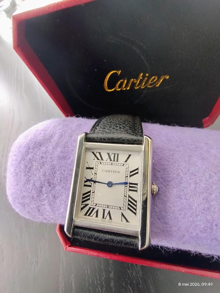 Cartier Tank dames horloge, Overige merken, Staal, Staal, Polshorloge
