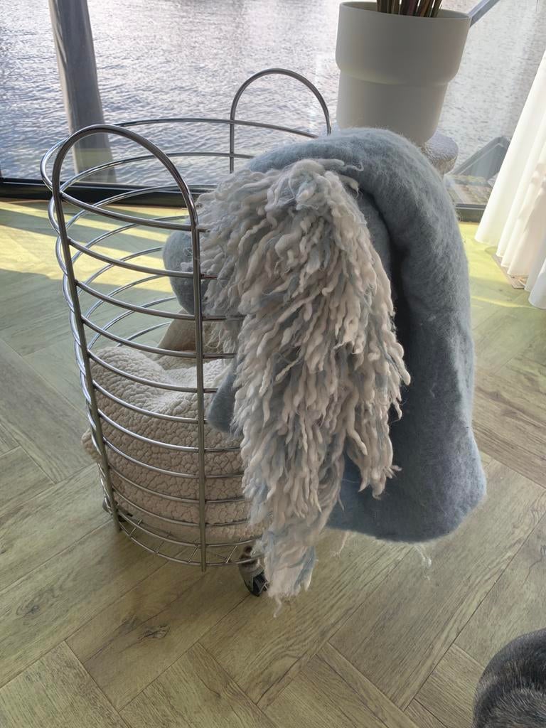 Chrome trolly met wieltjes, Ophalen, Gebruikt