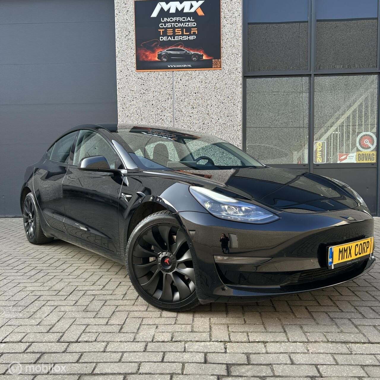 Tesla Model 3 Long Range AWD + MMX PACK, Auto's, Tesla, Automaat, Stoelverwarming, Gebruikt, Zwart