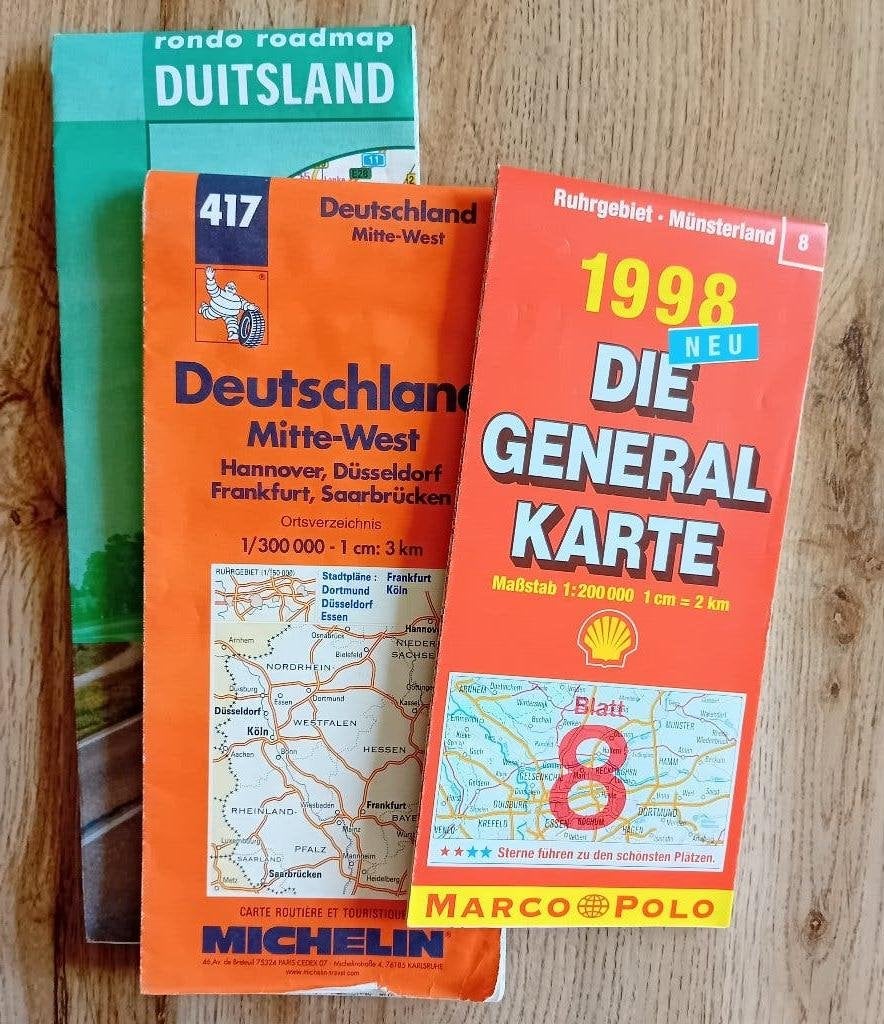 Wegenkaarten Duitsland o.a. Michelin en Marco Polo, Gelezen, 2000 tot heden, Ophalen of Verzenden, Landkaart