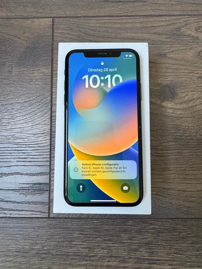 iPhone X 256GB Space Gray met doos, Telecommunicatie, Mobiele telefoons | Apple iPhone, 256 GB, Gebruikt, Zwart, 77 %