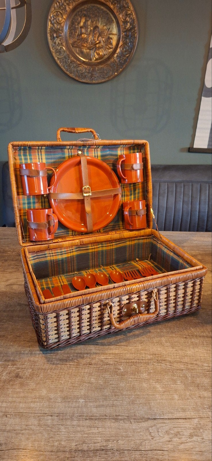 Prachtige picknickmand compleet!, Ophalen of Verzenden, Zo goed als nieuw