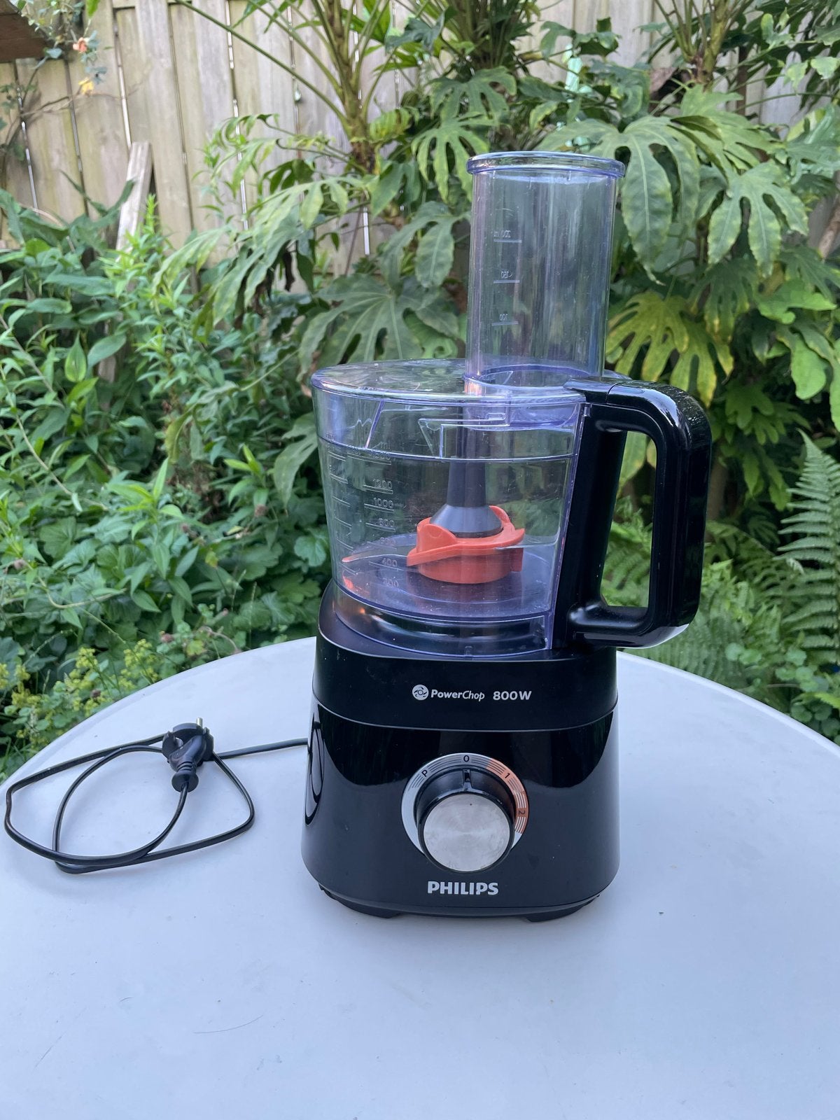 Philips Powerchop Keukenmachine 800W, Witgoed en Apparatuur, 3 snelheden of meer, Ophalen of Verzenden, Zo goed als nieuw, 2 tot 3 liter