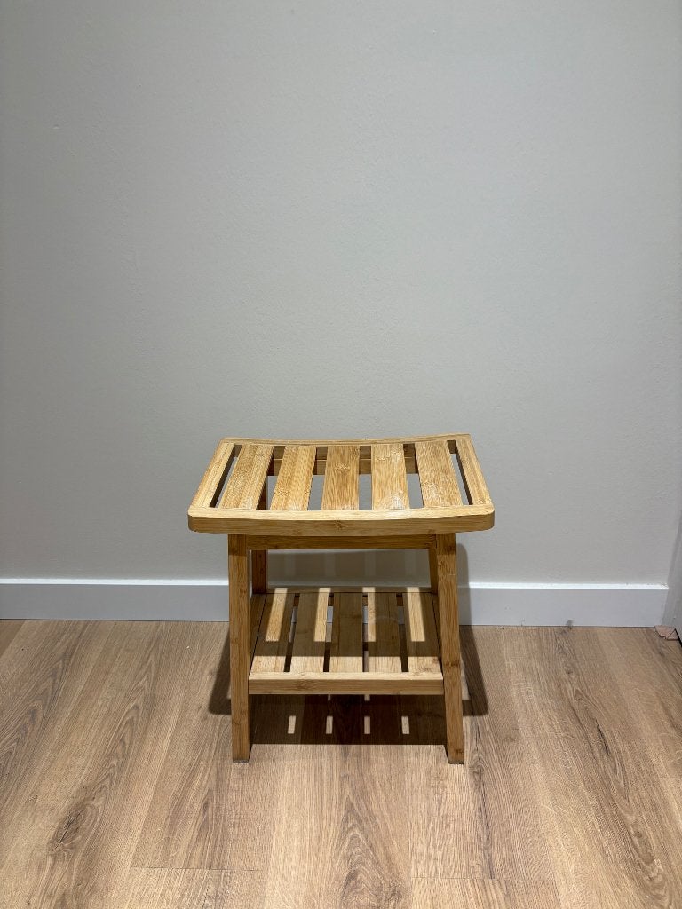 Badkamerkrukje Bamboe hout |  40 x 25 x 46 cm, Ophalen, Zo goed als nieuw, Hout