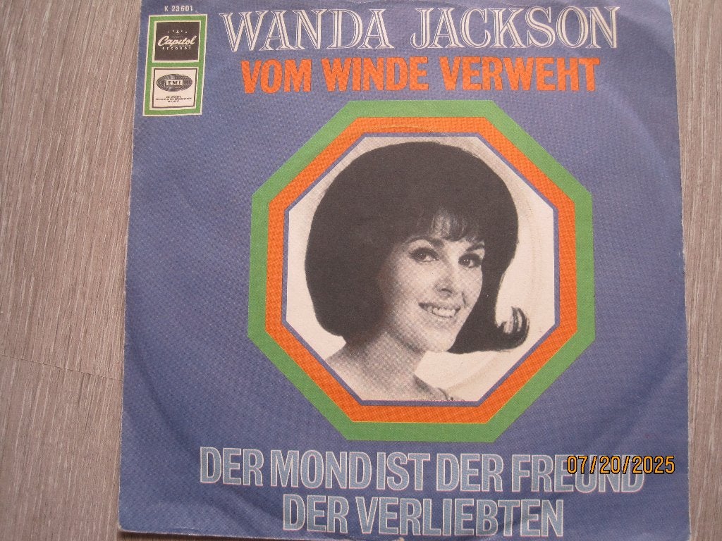 Wanda Jackson  -  Vom winde verweht, Cd's en Dvd's, Fotohoes, 7 inch, Ophalen of Verzenden, Zo goed als nieuw