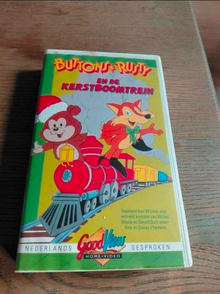 Buttons & Rusty en de kerstboomtrein videoband., Cd's en Dvd's, VHS | Kinderen en Jeugd, Alle leeftijden, Ophalen of Verzenden