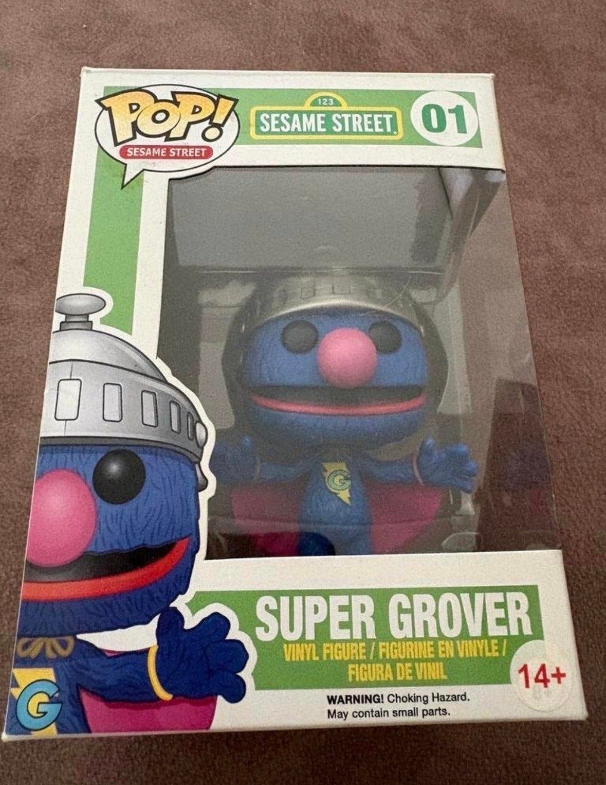 Funko Pop! Sesamstraat Super Grover nr. 1, Ophalen of Verzenden, Nieuw
