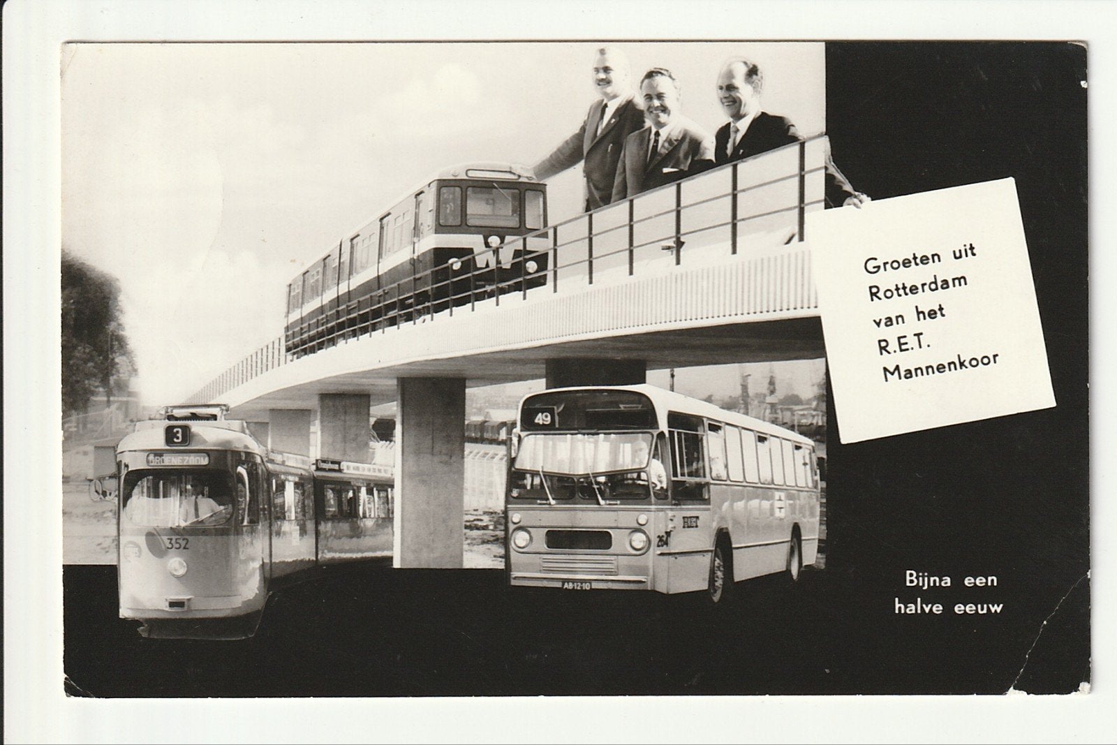 ROTTERDAM RET METRO TRAM LEYLAND PANTHER HAINJE STADSBUS '66, Verzamelen, Ophalen of Verzenden, 1960 tot 1980, Ongelopen, Zuid-Holland