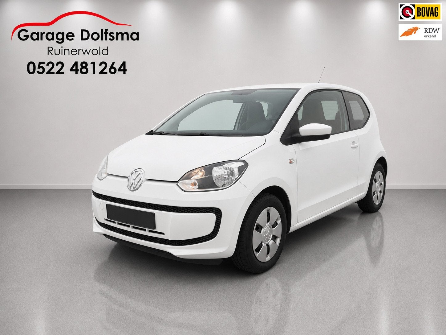 Volkswagen Up! 1.0 move up! BlueMotion-Airco-, Auto's, Euro 5, Stof, Up!, Wit