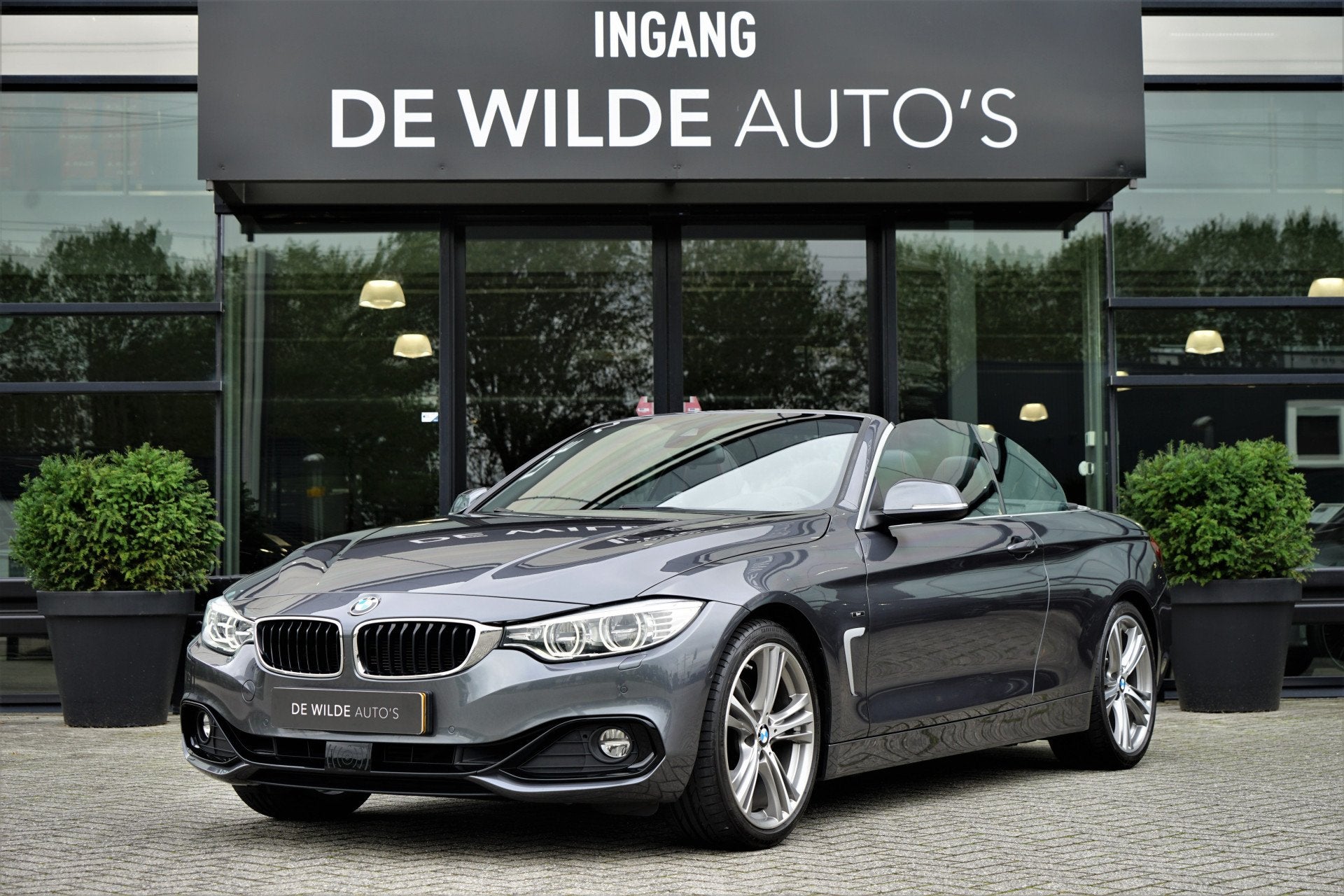 BMW 4 Serie Cabrio 428i M Sport Nekverwarming Trekhaak Harma, Auto's, Automaat, Gebruikt, Zwart, Cabriolet