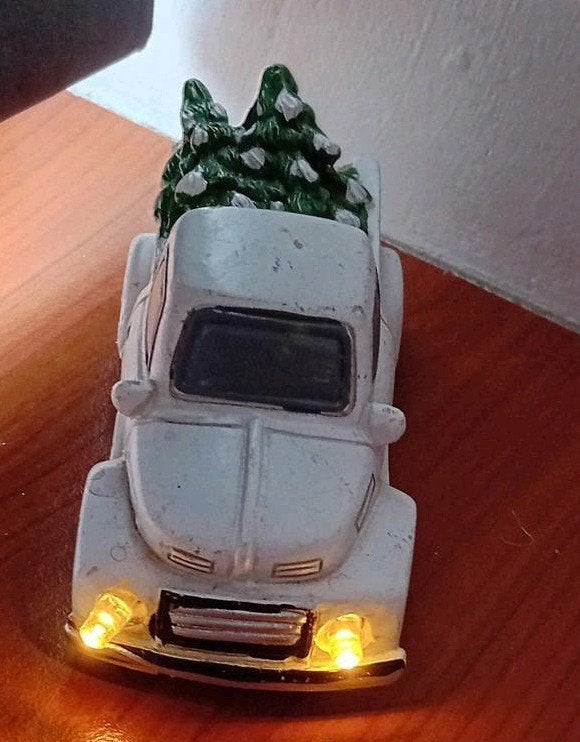 Countryfield Kerst auto met verlichting voor Kerstdorp, Ophalen of Verzenden