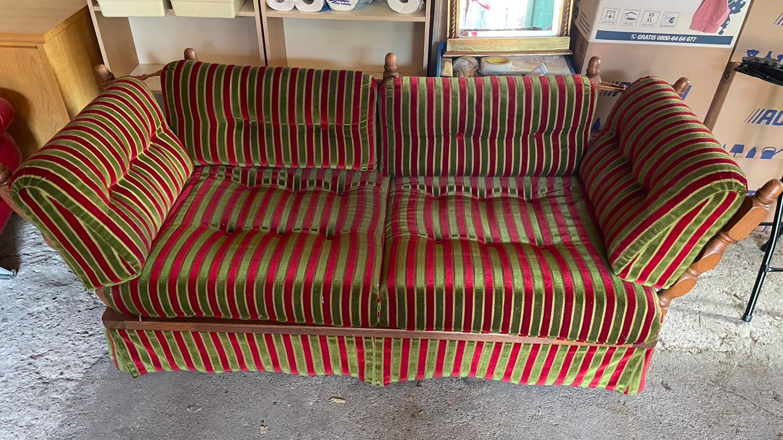 Antiek klooster bankje (knole stijl) in perfecte staat., Ophalen, Tweepersoons, 75 tot 100 cm, Zo goed als nieuw