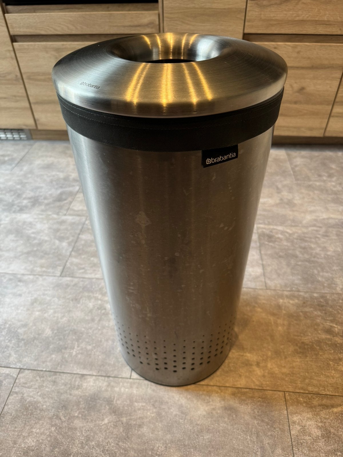 Brabantia RVS wasmand in zeer goede staat, Huis en Inrichting, 40 liter of meer, Ophalen, Zo goed als nieuw, Rvs
