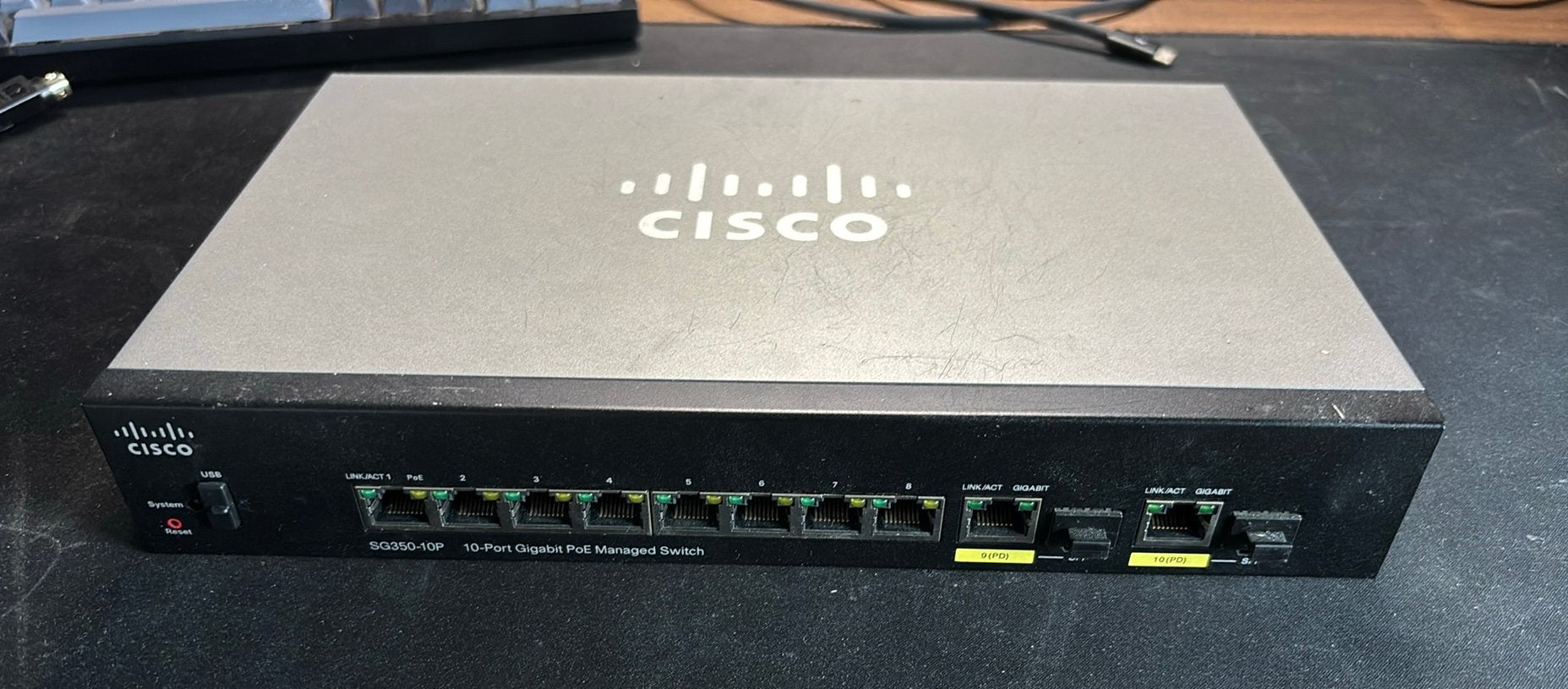 Cisco SG350-10P poe switch, Computers en Software, Netwerk switches, Ophalen of Verzenden, Zo goed als nieuw