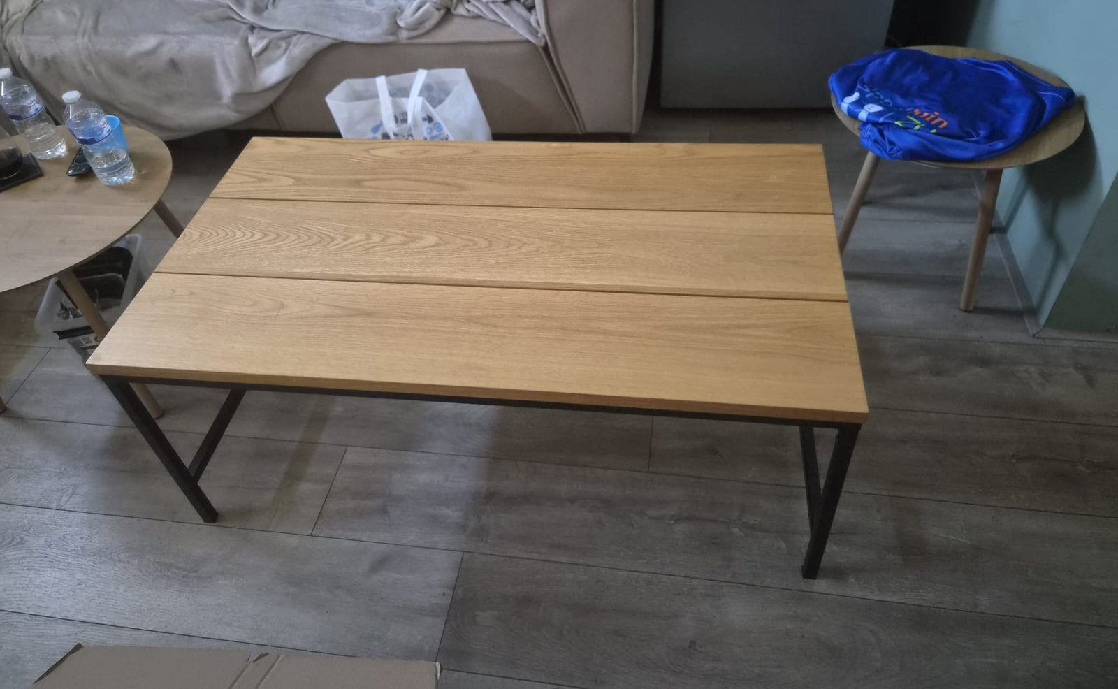 Salontafel eikenlook, Ophalen, 100 tot 150 cm, Eikenhout, 50 tot 100 cm