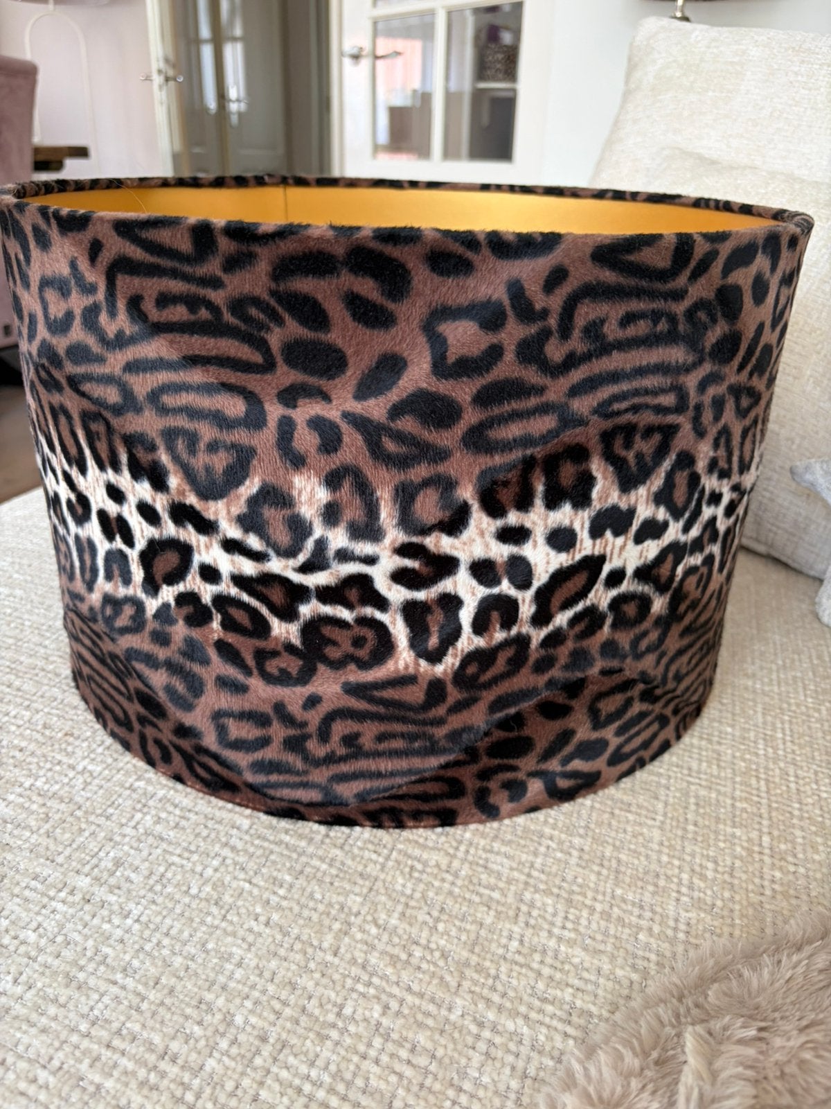 * nieuw * loods 5 leopard lampenkap 40 / 25, Ophalen, Nieuw, Rond