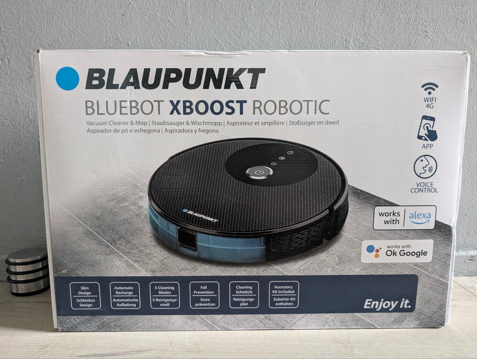 Blaupunkt Bluebot XBOOST  Stofzuiger & Dweil, Ophalen, Overige merken, Gebruikt, Bedienbaar via app