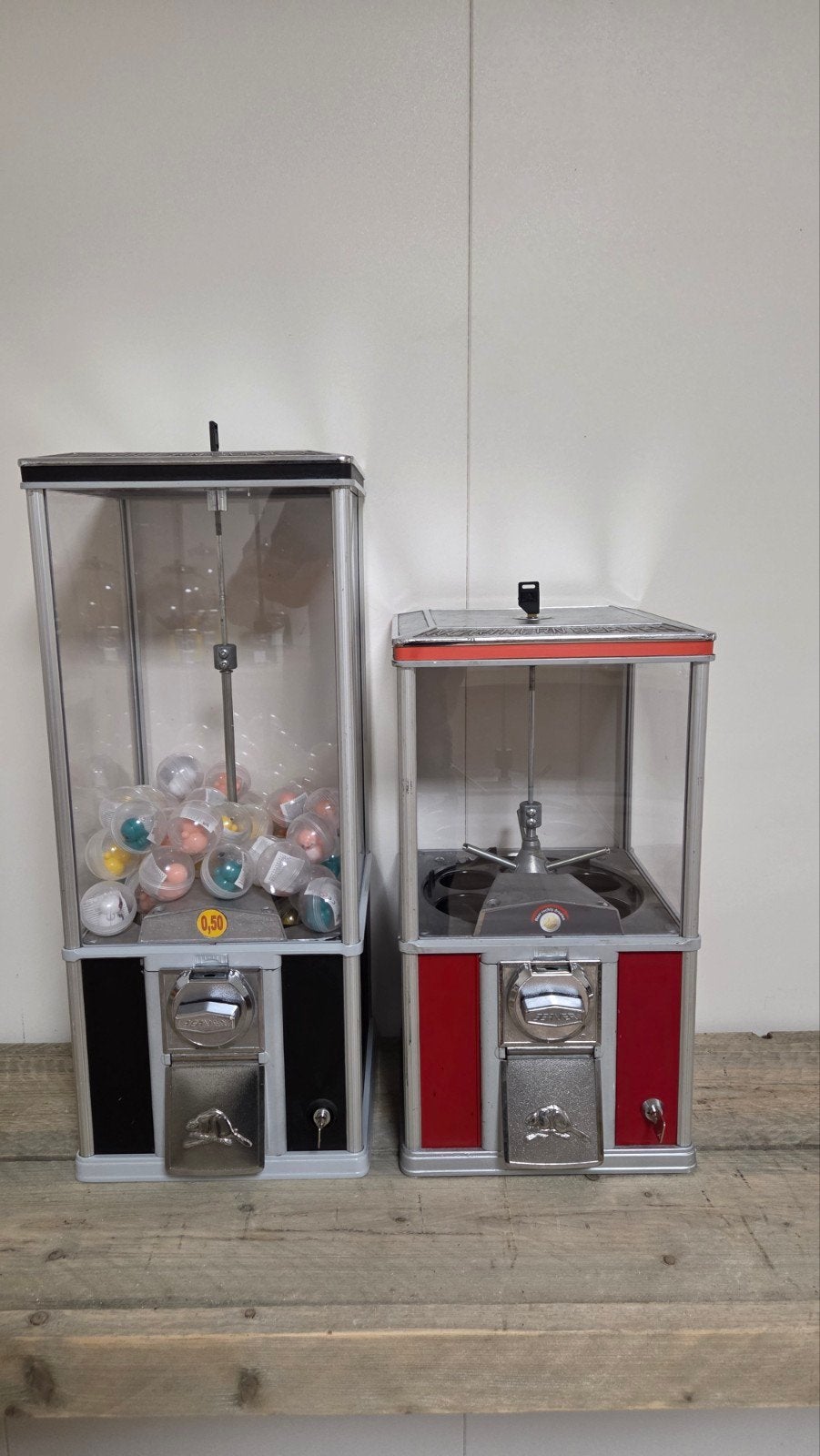 50 mm ballen automaten origineel beaver, Ophalen of Verzenden, Zo goed als nieuw