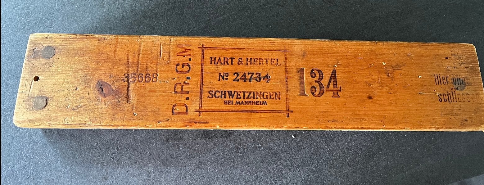 Antieke houten sigarenmal Hart & Hertel D.R.G.M., Antiek en Kunst, Ophalen