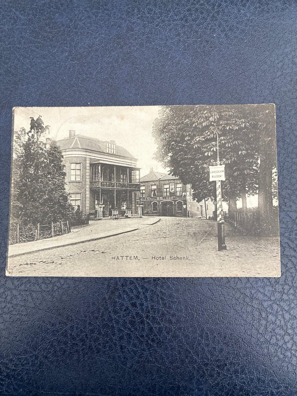 Oude ansichtkaart Hattem - Hotel Schenk (1924), Ophalen of Verzenden, 1920 tot 1940, Gelopen, Gelderland