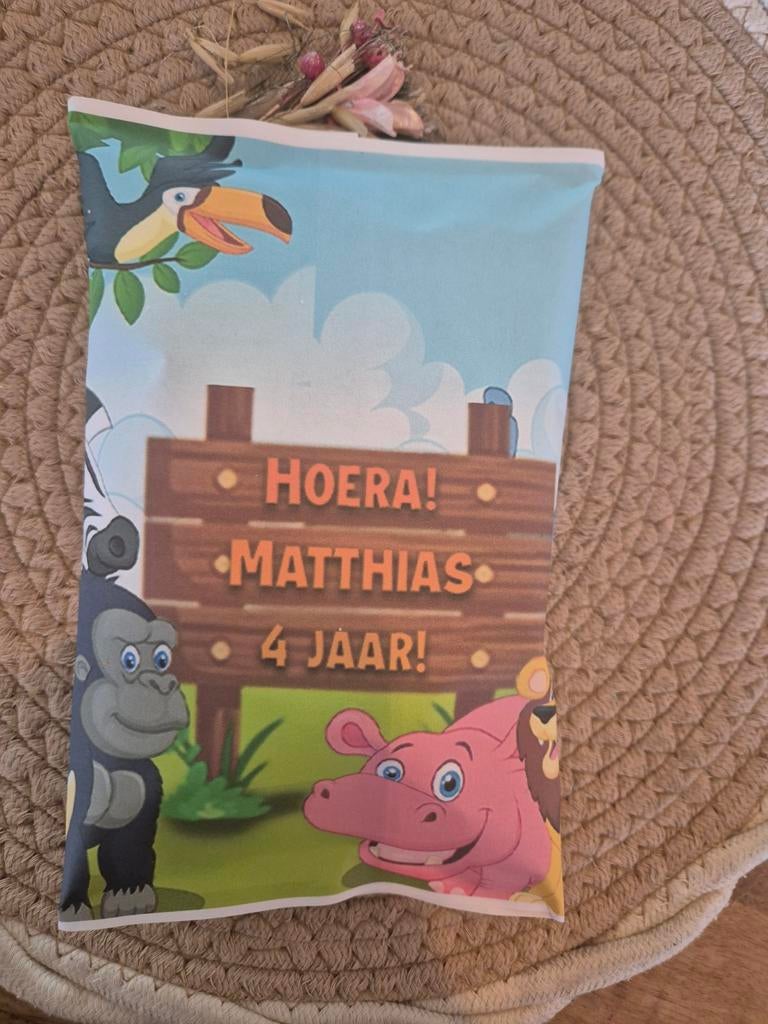 Jungle dieren traktatie, Ophalen of Verzenden, Nieuw, Feestartikel, Verjaardag