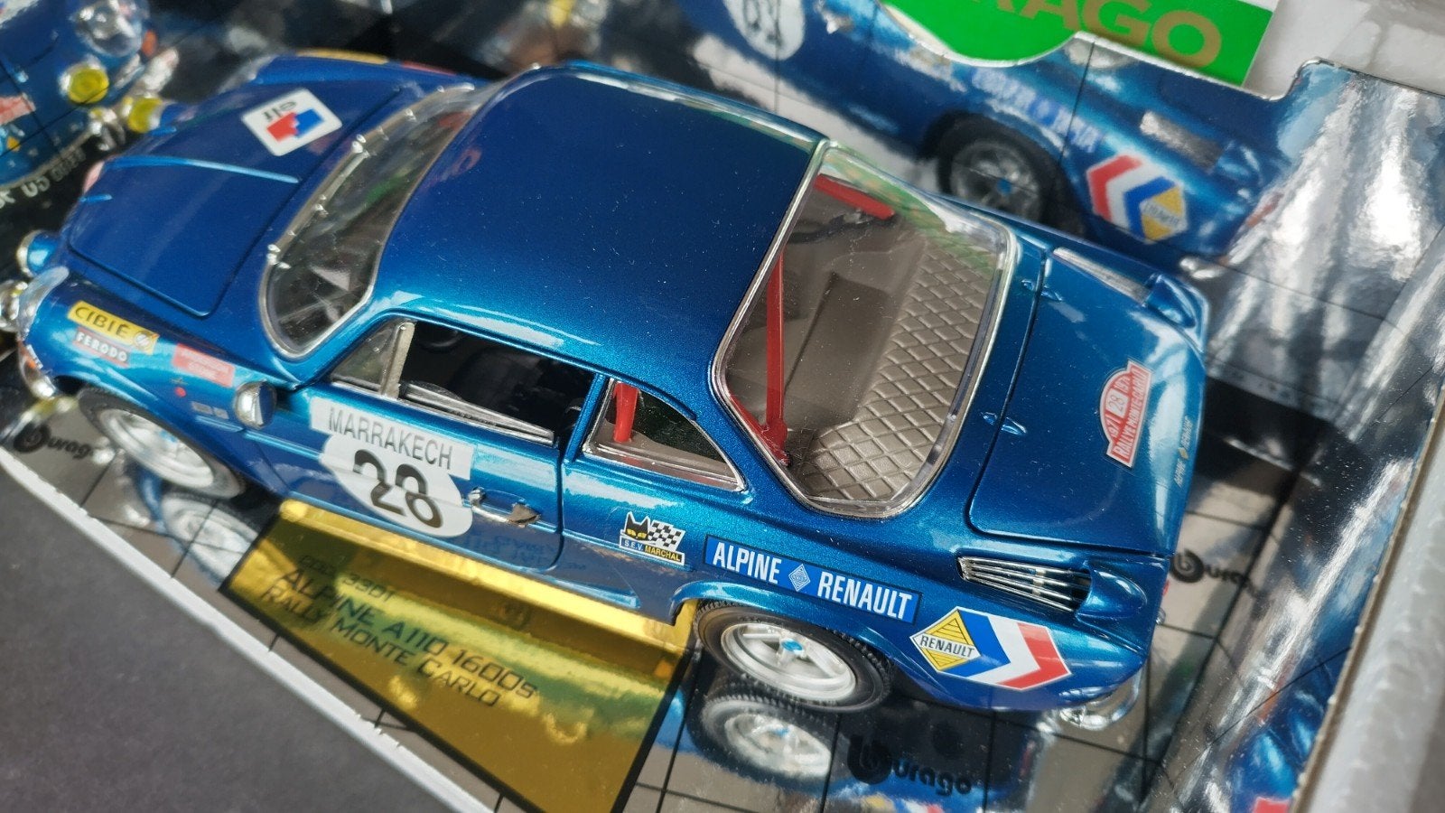 Renault Alpine a110 Rally Monte Carlo 1971 1:16 Bburago Pol, Auto, Verzenden, ., Nieuw
