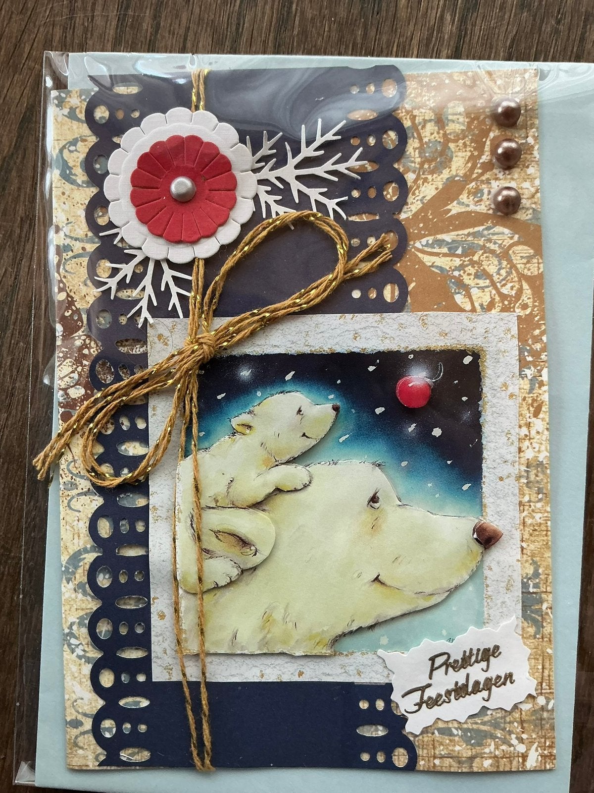 3d kerstkaart prettige feestdagen27, Verzenden, Nieuw, Kerst