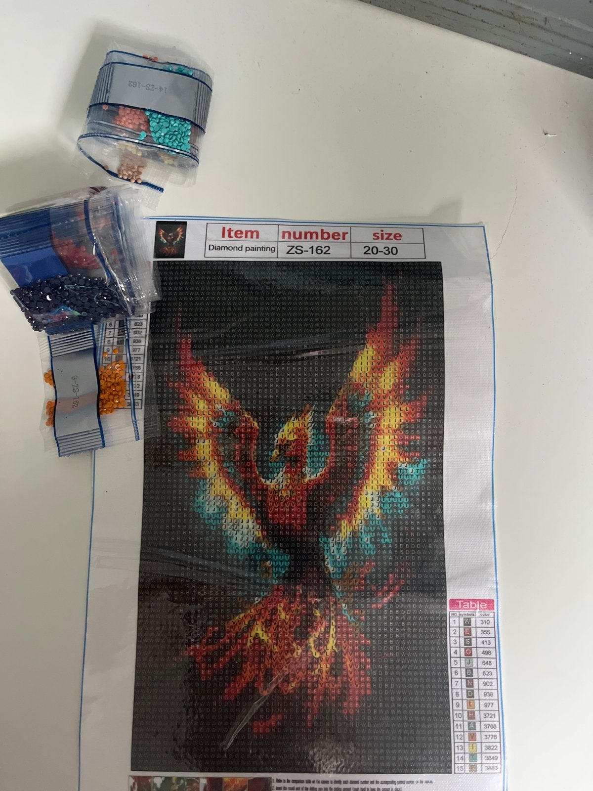 Nieuwe Diamond Painting - Feniks (20x30 cm), Ophalen of Verzenden, Nieuw, Fantasie, Diamond painting