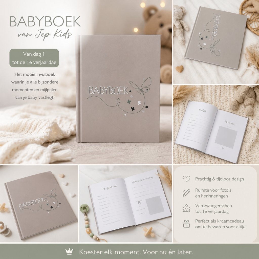 Jep Kids Babyboek – Bewaar de mooiste herinneringen!, Ophalen of Verzenden, Nieuw, Jep Kids