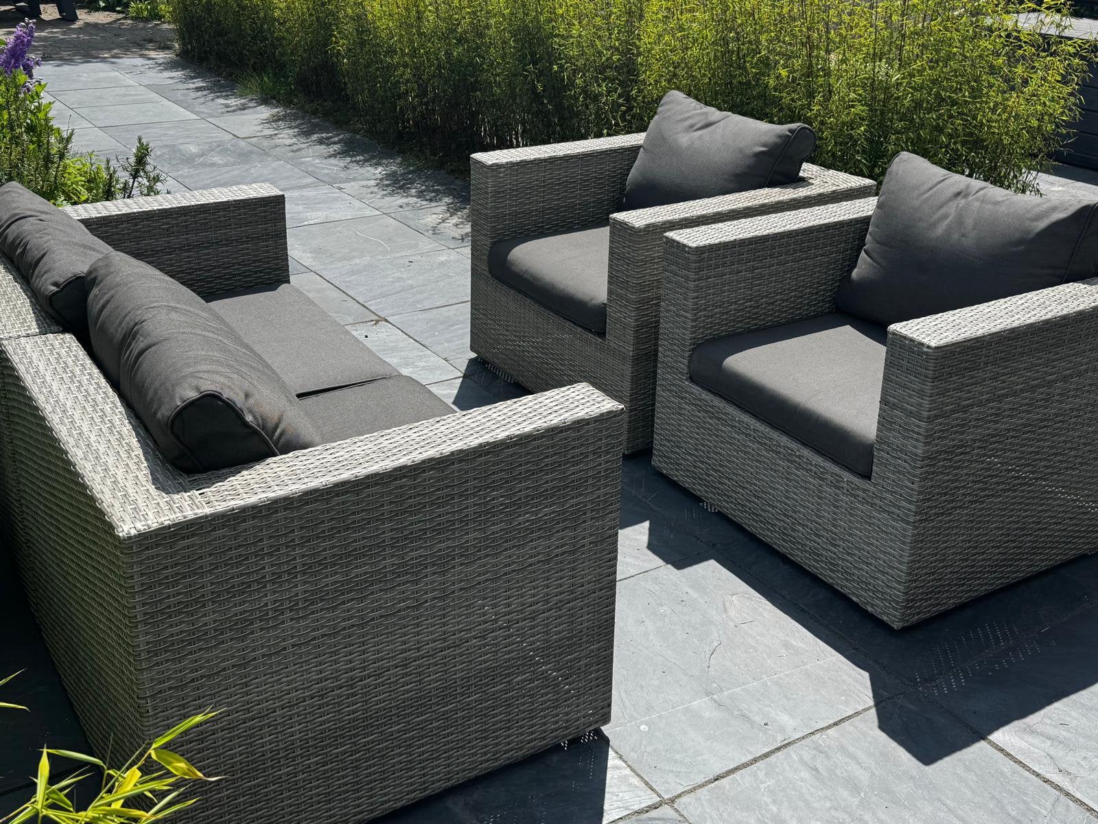 Wicker buitenmeubel set. Loungeset, Ophalen, Gebruikt, Wicker, Bank