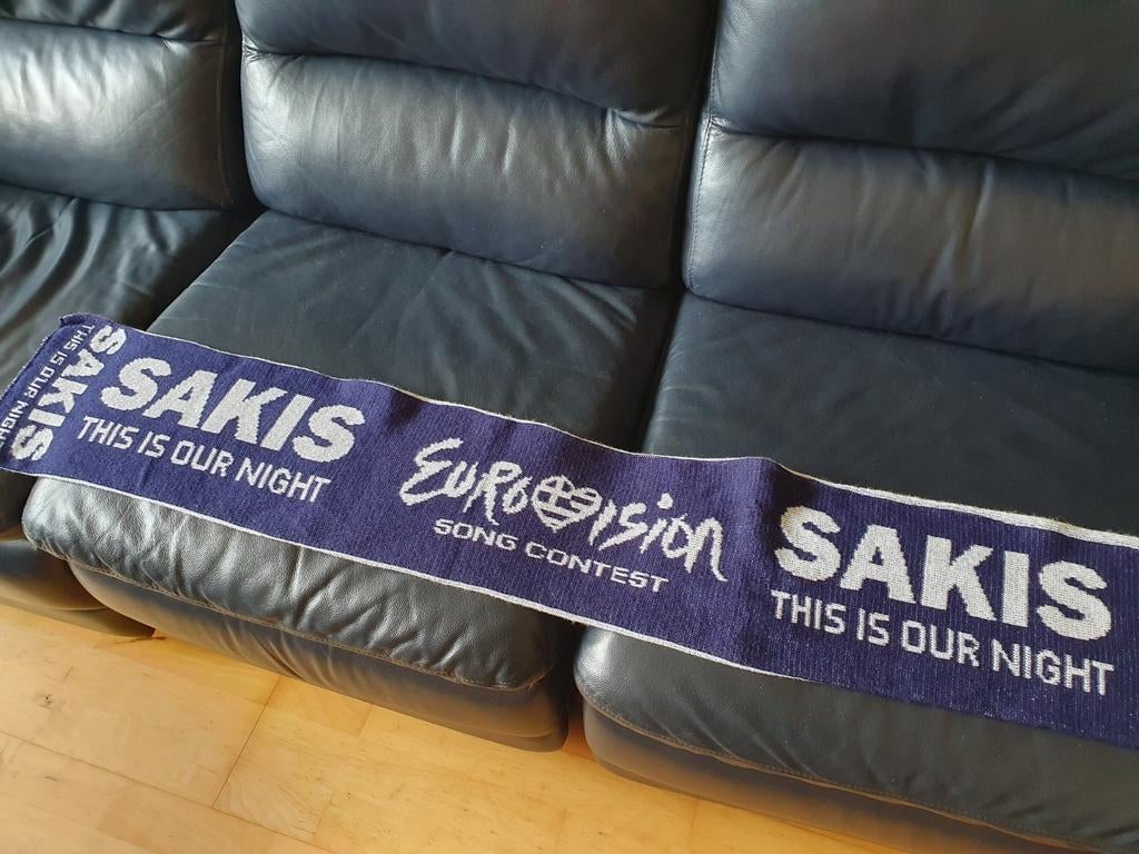 Eurovision Greece 2008 - Sakis Fansjaal This Is Our Night, Ophalen of Verzenden, Nieuw